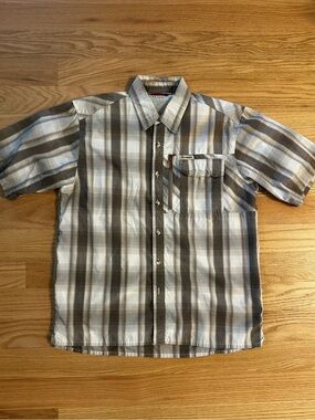 Simms Short-Sleeve Plaid Button-Up Shirt
